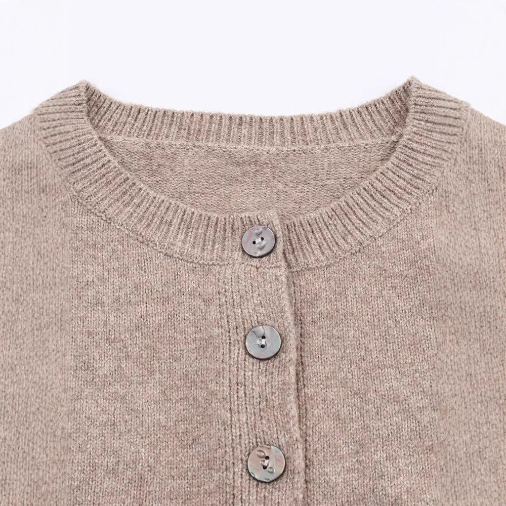 Ladies warm vest with decorative buttons Lune London