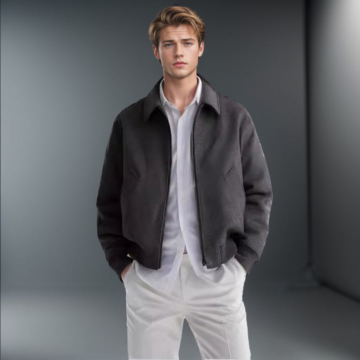 Colorful fleece bomber jacket for men with side pockets Lune London