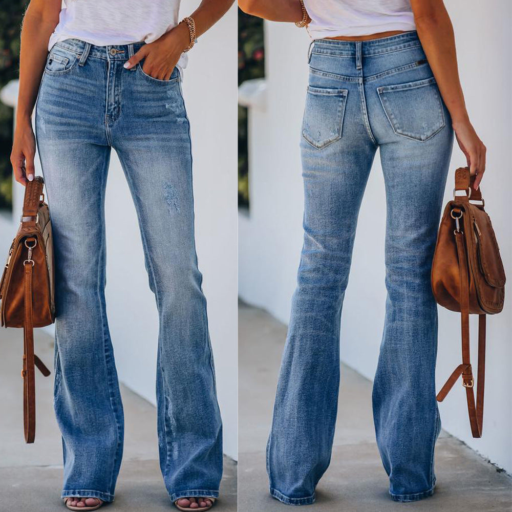 Flared jeans for women with high waist and relaxed fit Lune London