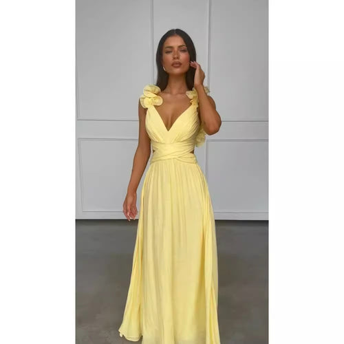 Ladies maxi dress with floral detail Lune London