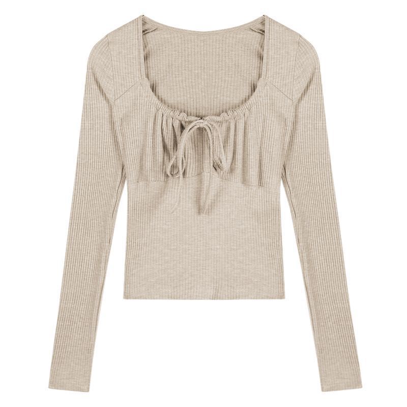 Women's long-sleeved top with decorative ruffles and ties Chic & Stil