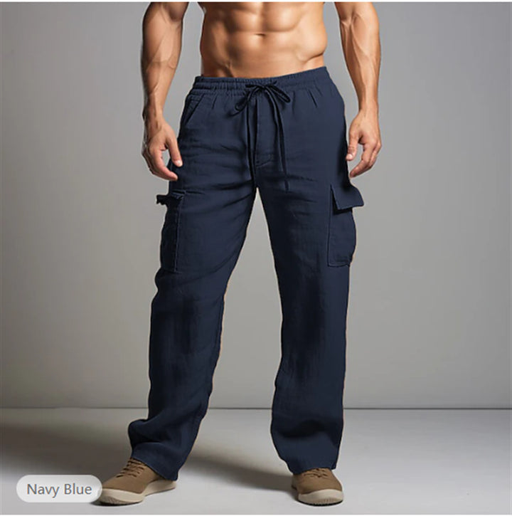 Men's cargo pants with elastic waistband and practical side pockets Lune London