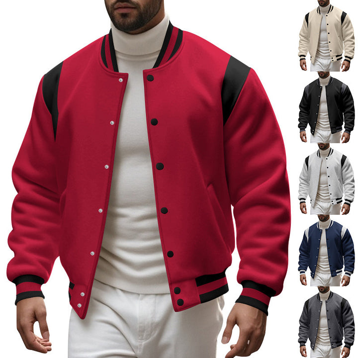 Veste bomber sportive pour hommes avec manches contrastées Lune London
