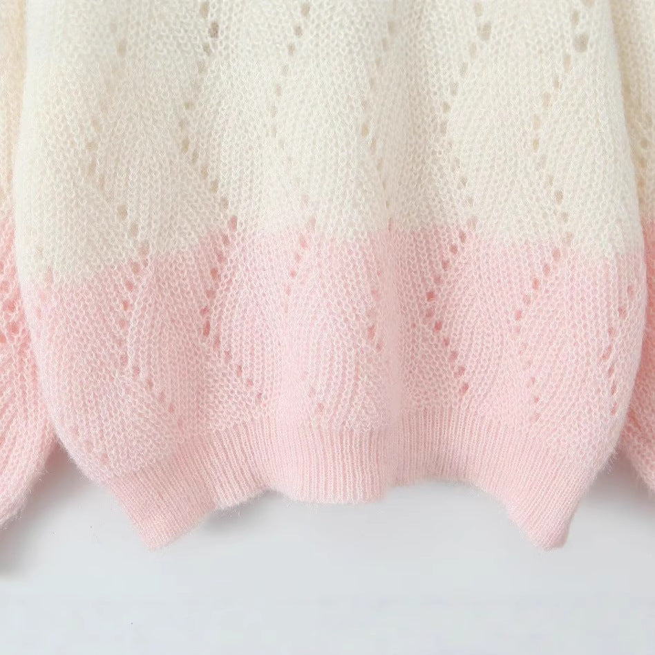 Femme Pull Tricot Confortable avec Couleurs Délicates Chic & Stil