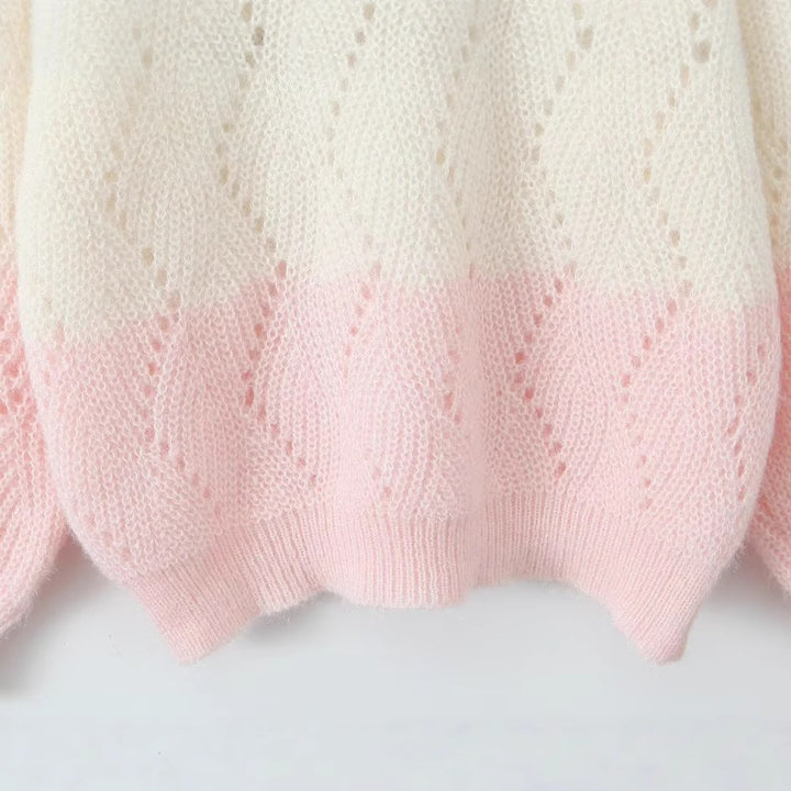 Femme Pull Tricot Confortable avec Couleurs Délicates Chic & Stil
