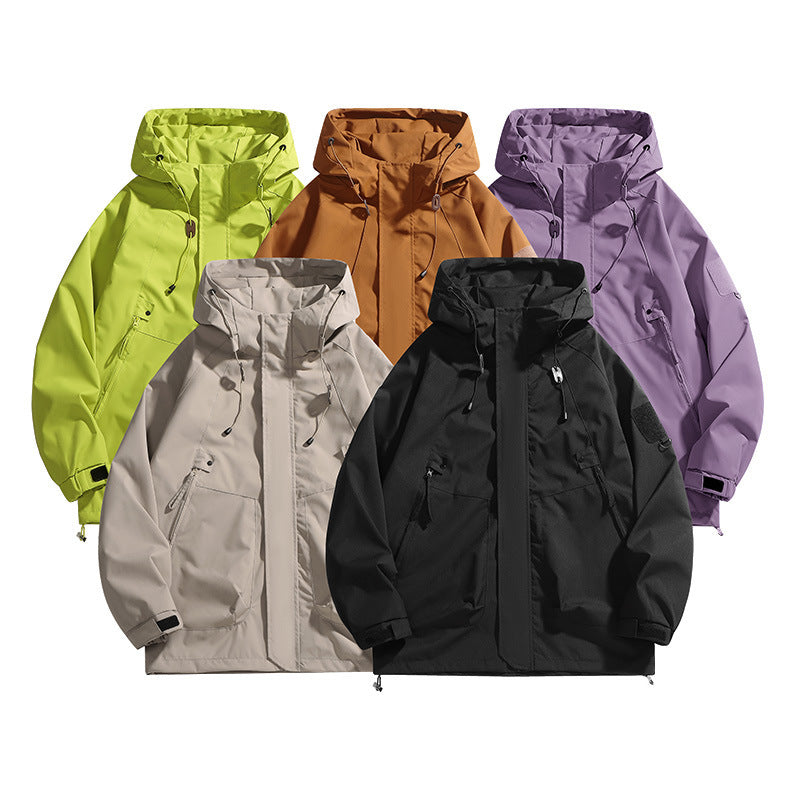 Women's waterproof outdoor jacket with adjustable hood and breathable inserts Lune London