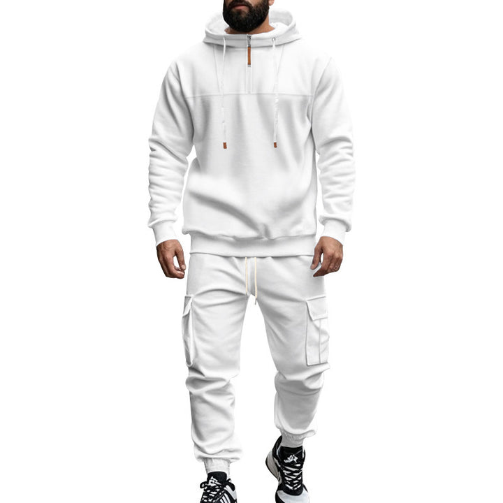 Men's chic and stylish athletic hoodie and cargo pants