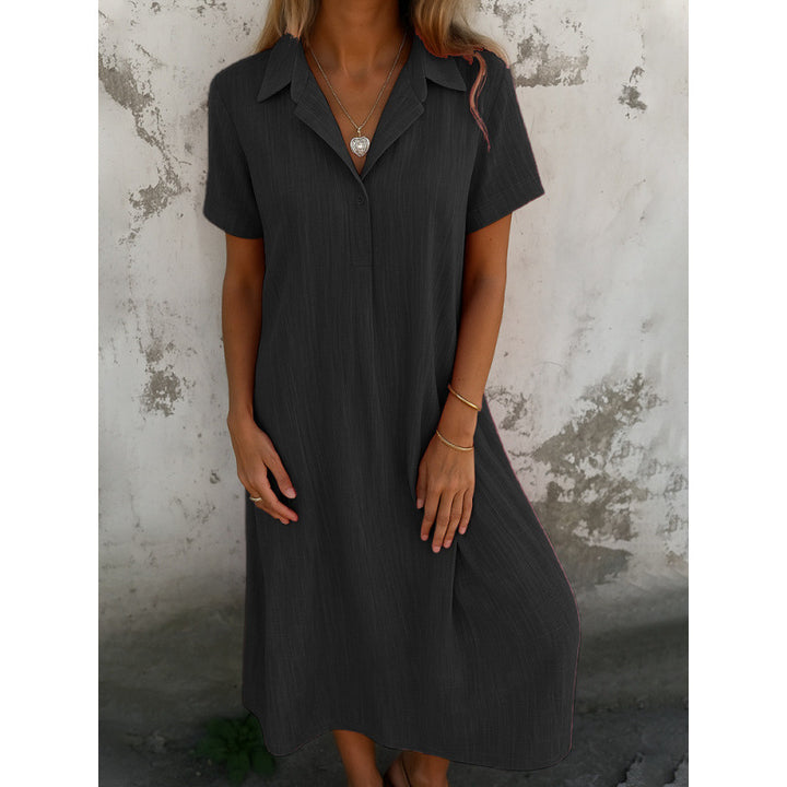 Casual shirt dress for women with short sleeves and button details Lune London