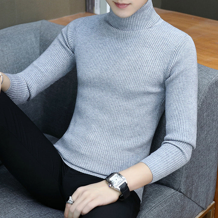 Men Ribbed Turtleneck Sweater Elegant Lune London