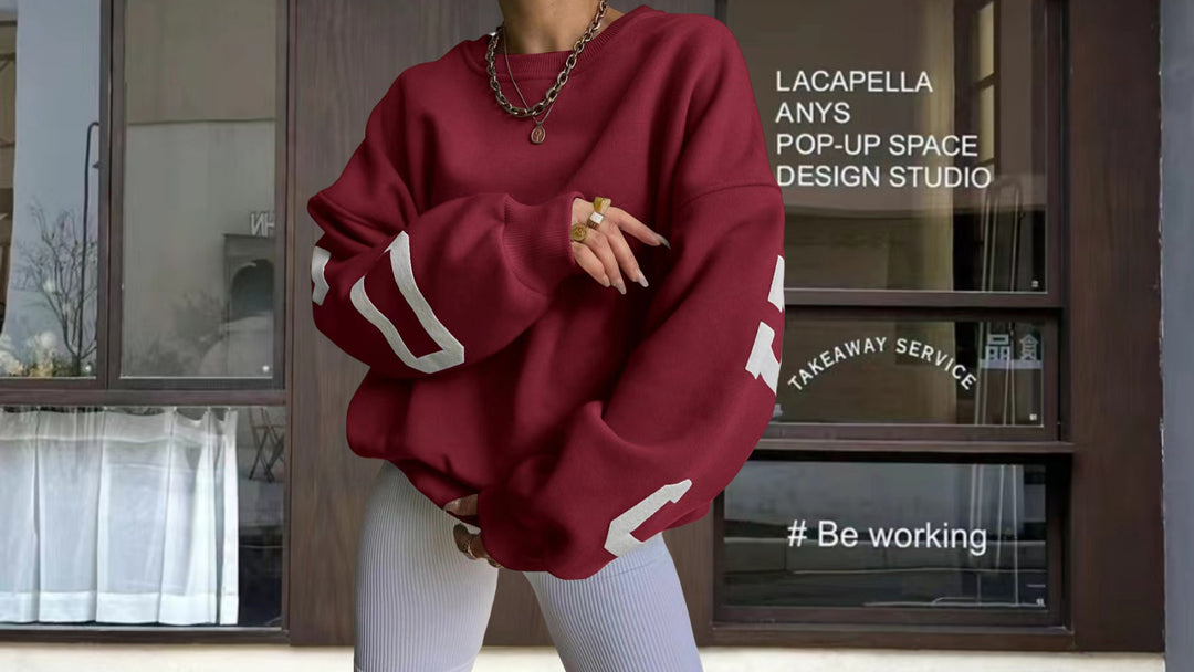 Oversized sweatshirt for women with graphic accents Lune London