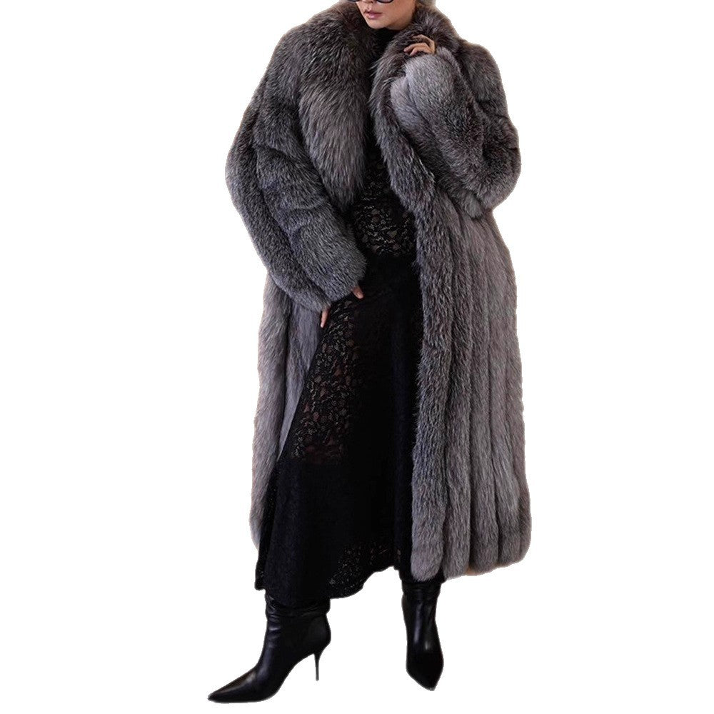 Ladies luxury faux fur coat Lune London