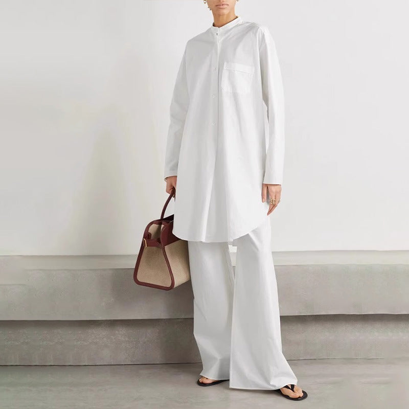 Blouse de mode femme avec col rond et coupe asymétrique Chic & Stil