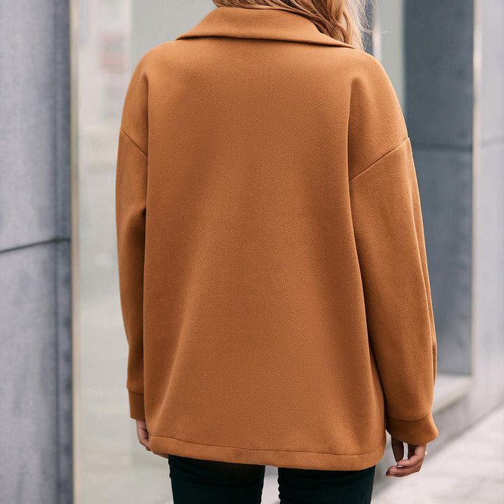Oversized shirt jacket for women in soft material with practical pockets Lune London