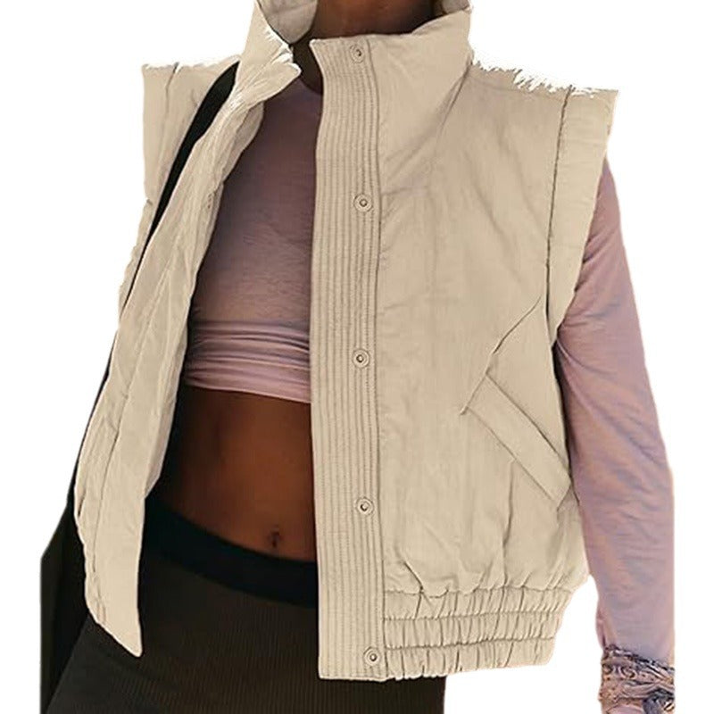 Women's cardigan with quilted details and a large collar line Lune London
