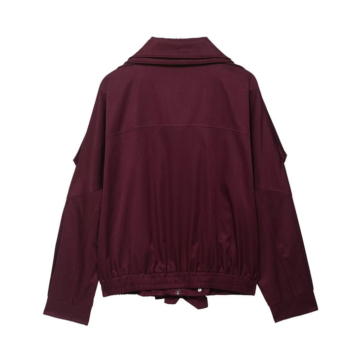 Modest transition jacket for ladies with side zipper and adjustable drawstring Lune London