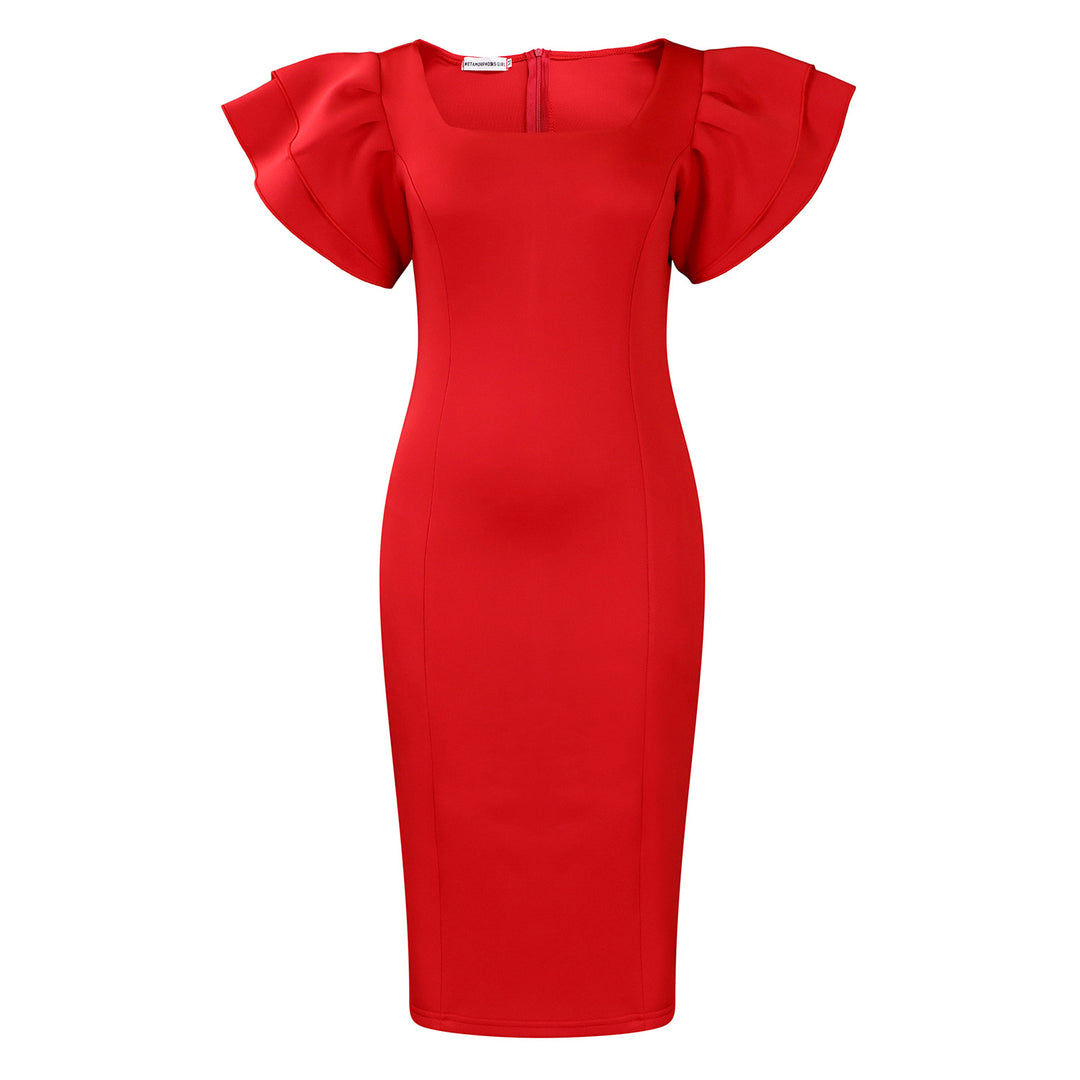Ladies Elegant Dress with Voluminous Sleeves Lune London