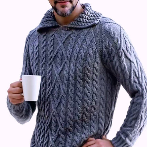 Chunky knit hoodie for men Lune London
