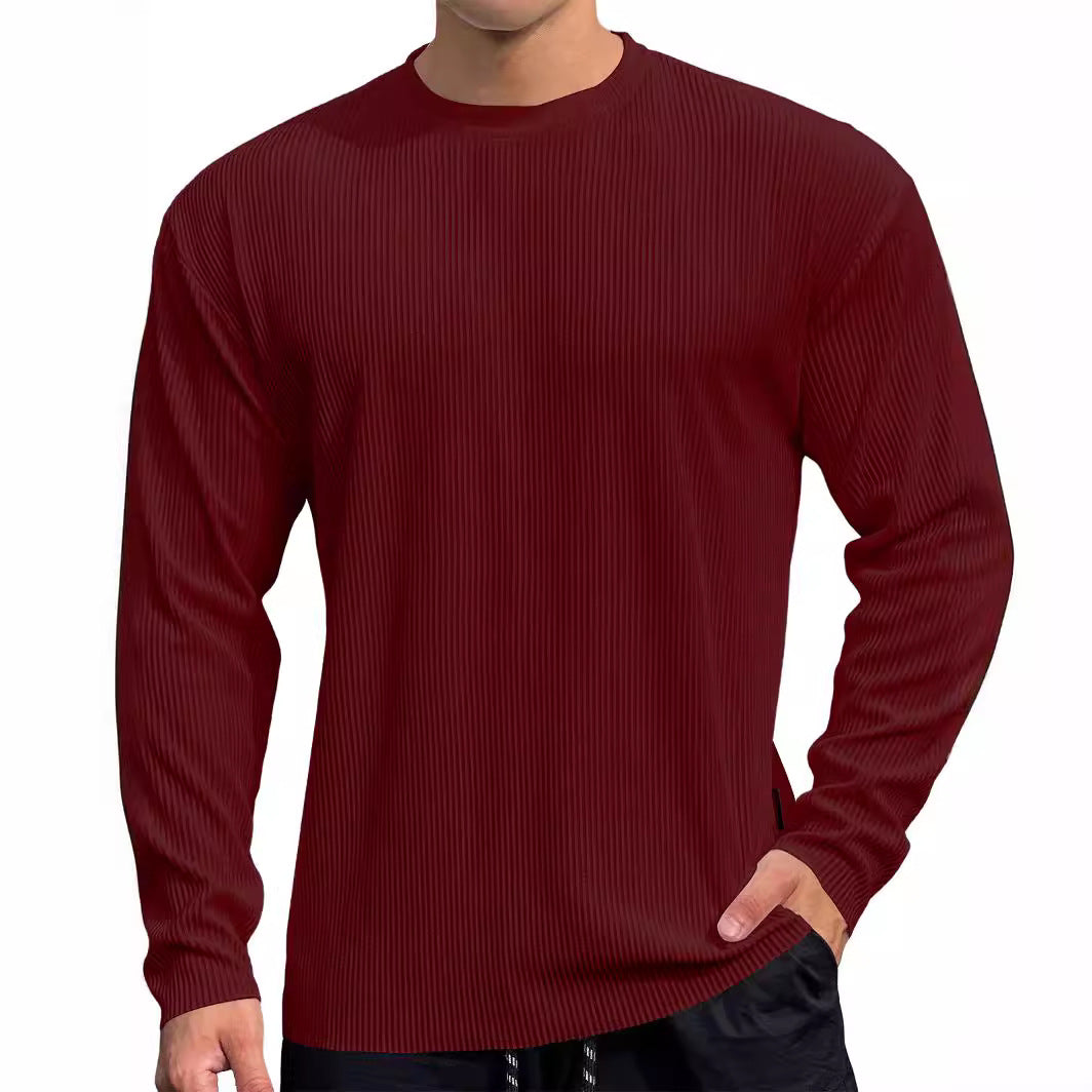 Fine knit pullover for men with textured rib pattern Lune London