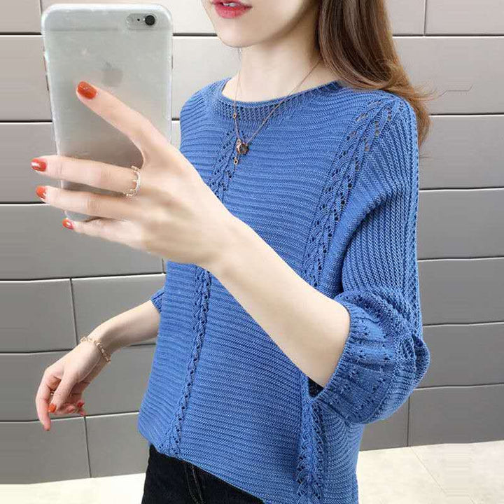 Pull en tricot décontracté pour femmes avec des détails délicats Chic & Stil