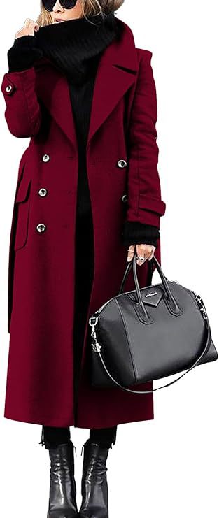 Women’s Elegant Wool Coat with Double-Button Closure | Lune London