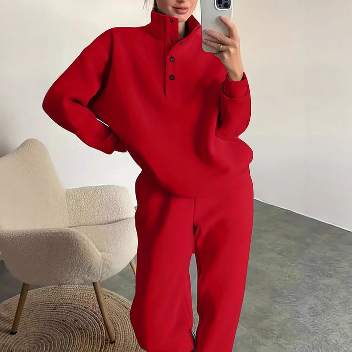 Women comfortable and stylish hoodie with snap button closure Lune London