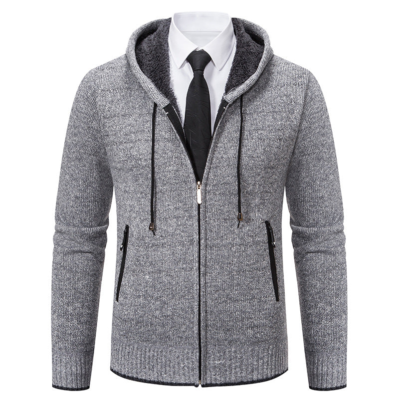 Hooded jacket for men with soft fleece lining and elegant details Lune London