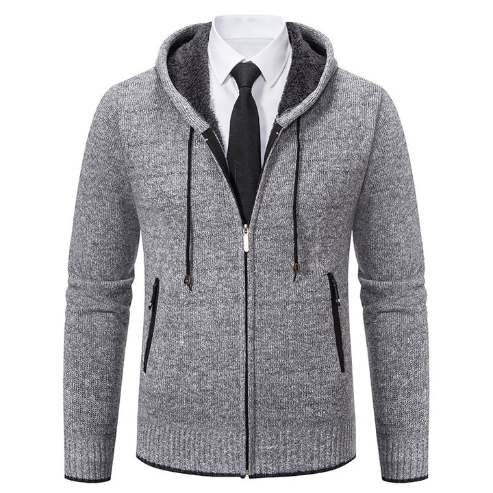 Hooded jacket for men with soft fleece lining and elegant details Lune London