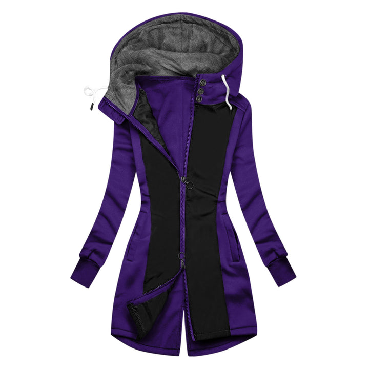 Long coat for women with cozy lining and practical hood Chic and Still