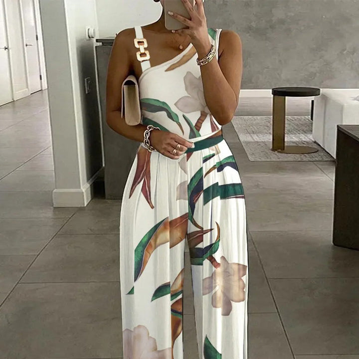 Ladies Maxi Jumpsuit Floral Print Lune London