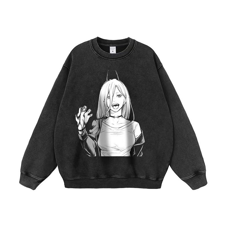 Ladies sweatshirt with creative anime motif and casual cut Lune London