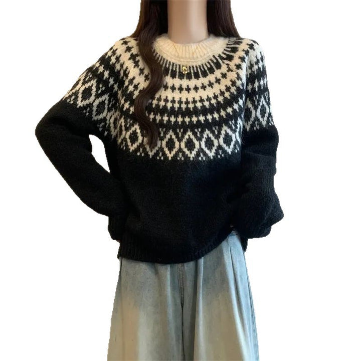 Pull en tricot douillet pour femmes avec motif nordique Chic & Stil