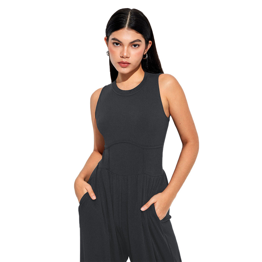 Combinaison pour femmes avec taille haute et poches latérales pratiques Chic & Stil