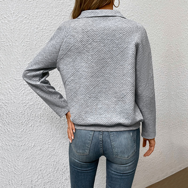 Casual women's sweater with structured collar Lune London