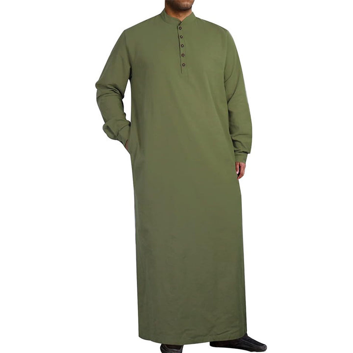 Modern men's caftan with button design and soft cotton material Lune London