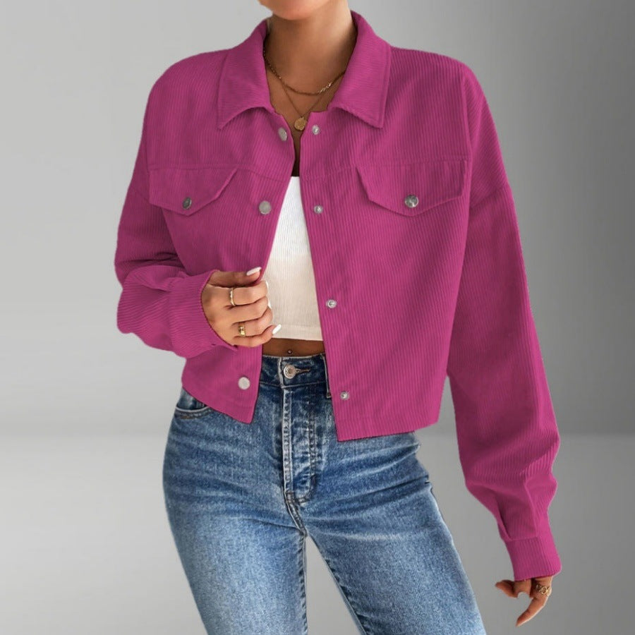 Short jacket for ladies in corduroy-type material Lune London