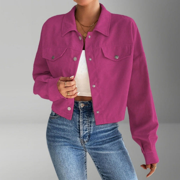 Short jacket for ladies in corduroy-type material Lune London