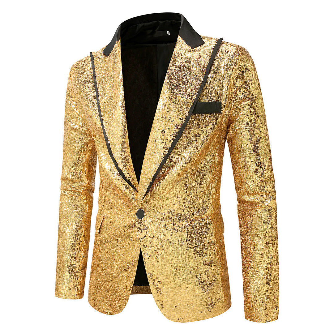 Men's Glittering Tuxedo Blazer Made Of High-Quality Satin Lune London