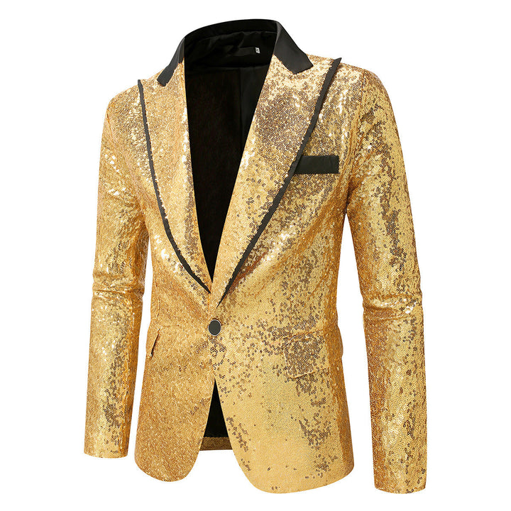 Men's Glittering Tuxedo Blazer Made Of High-Quality Satin Lune London