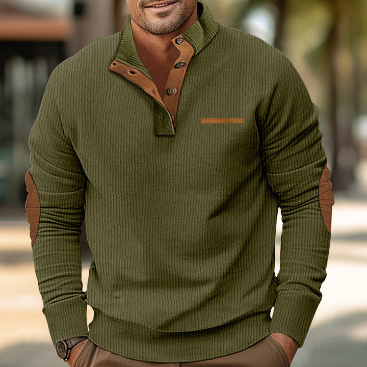 Men's Knit Sweater with Contrasting Design Elements Lune London