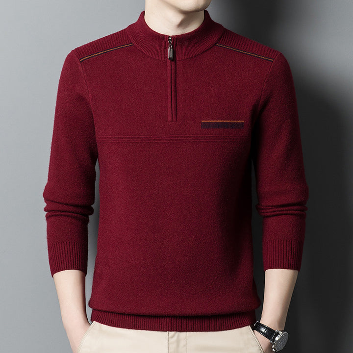 Trendy high collar pullover for men with zipper Lune London