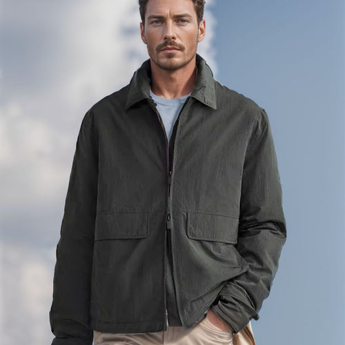 Casual transition jacket for men with practical outer pockets Lune London