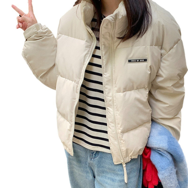 Ladies stylish and ultralight padded jacket with high collar and practical pockets Lune London