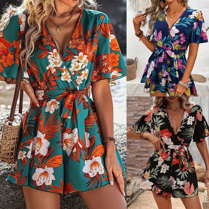 Women Floral Print Jumpsuit Chic and Elegance