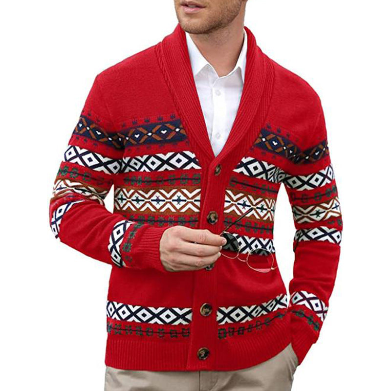 Men's knit jacket with creative pattern Lune London