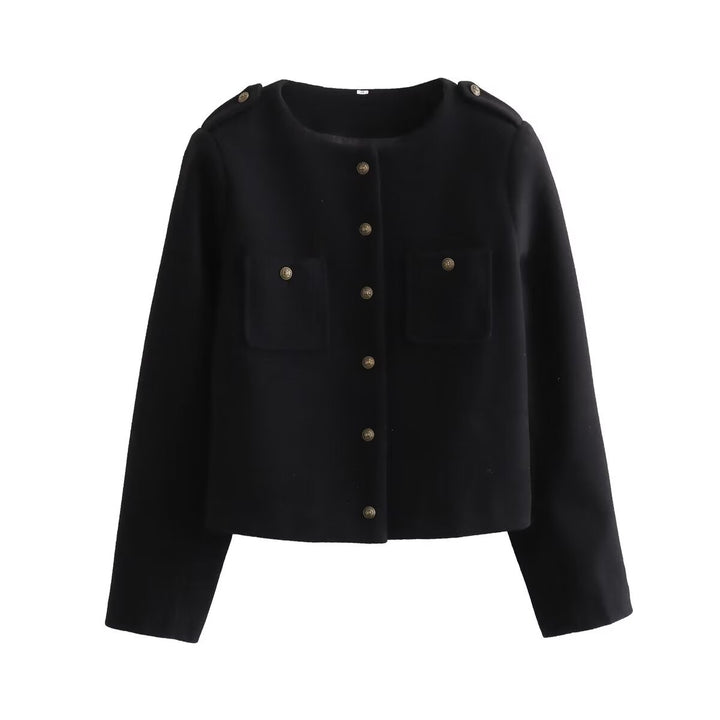 Lune London Elegant short jacket for ladies with decorative button details