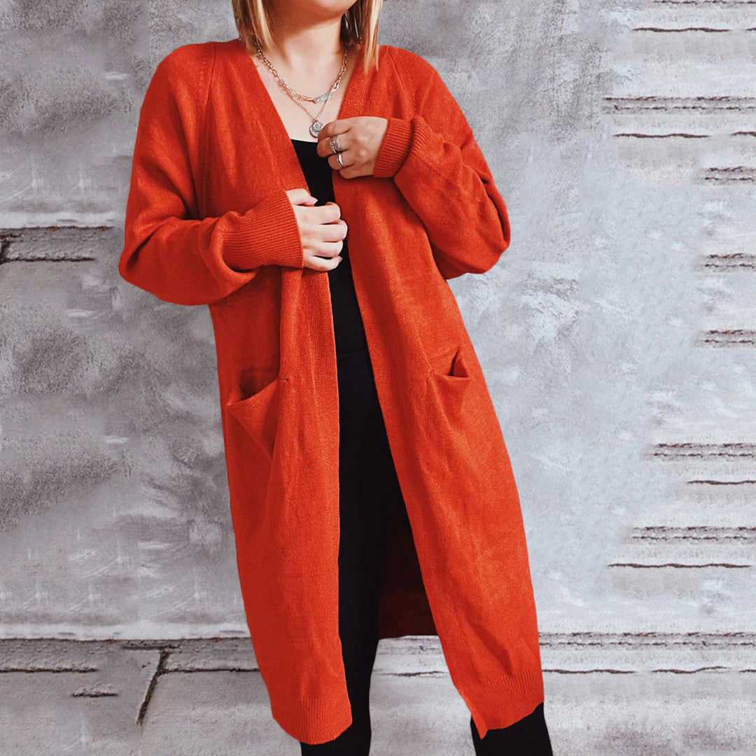 Veste en tricot décontractée pour femmes avec poches pratiques et coupe ouverte Chic & Stil