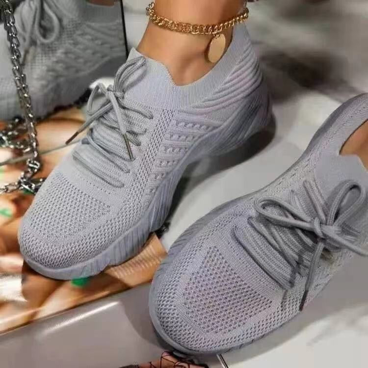 Ladies Mesh Sporty Sneakers with Breathable Sole and Chic Cushioning Technology