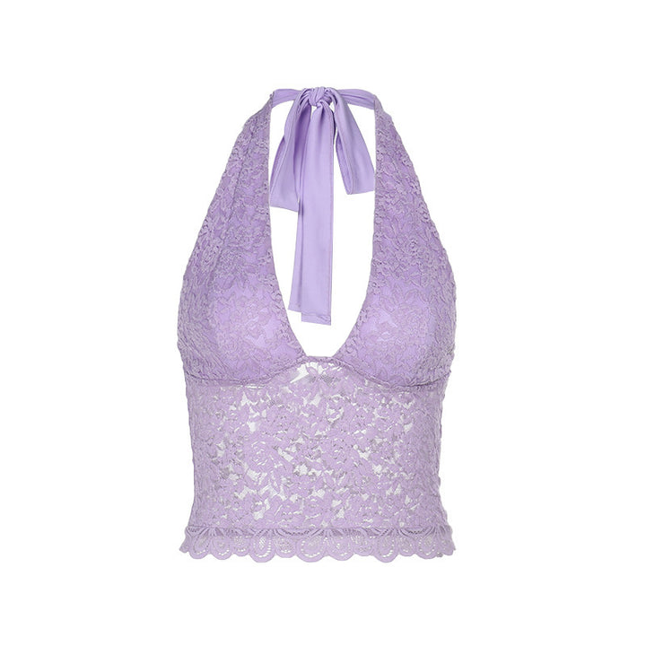 Ladies Halterneck Top in Chic Lace and Style