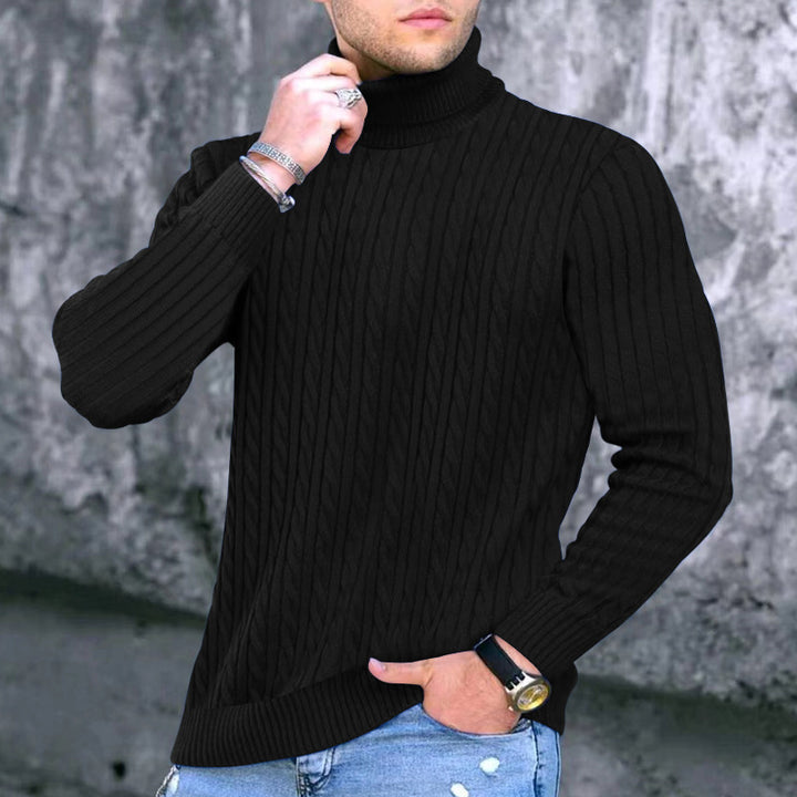 Modern turtleneck sweater for men with textured design Lune London