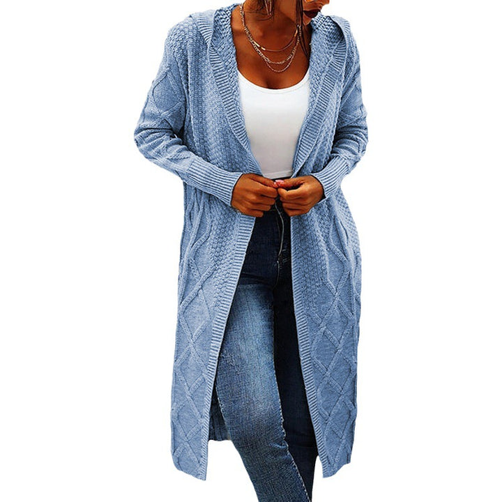 Ladies Chunky Knit Cardigan with Elegant Twisted Pattern Lune London
